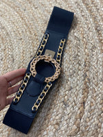 Cinturón de kukka negro / dorado