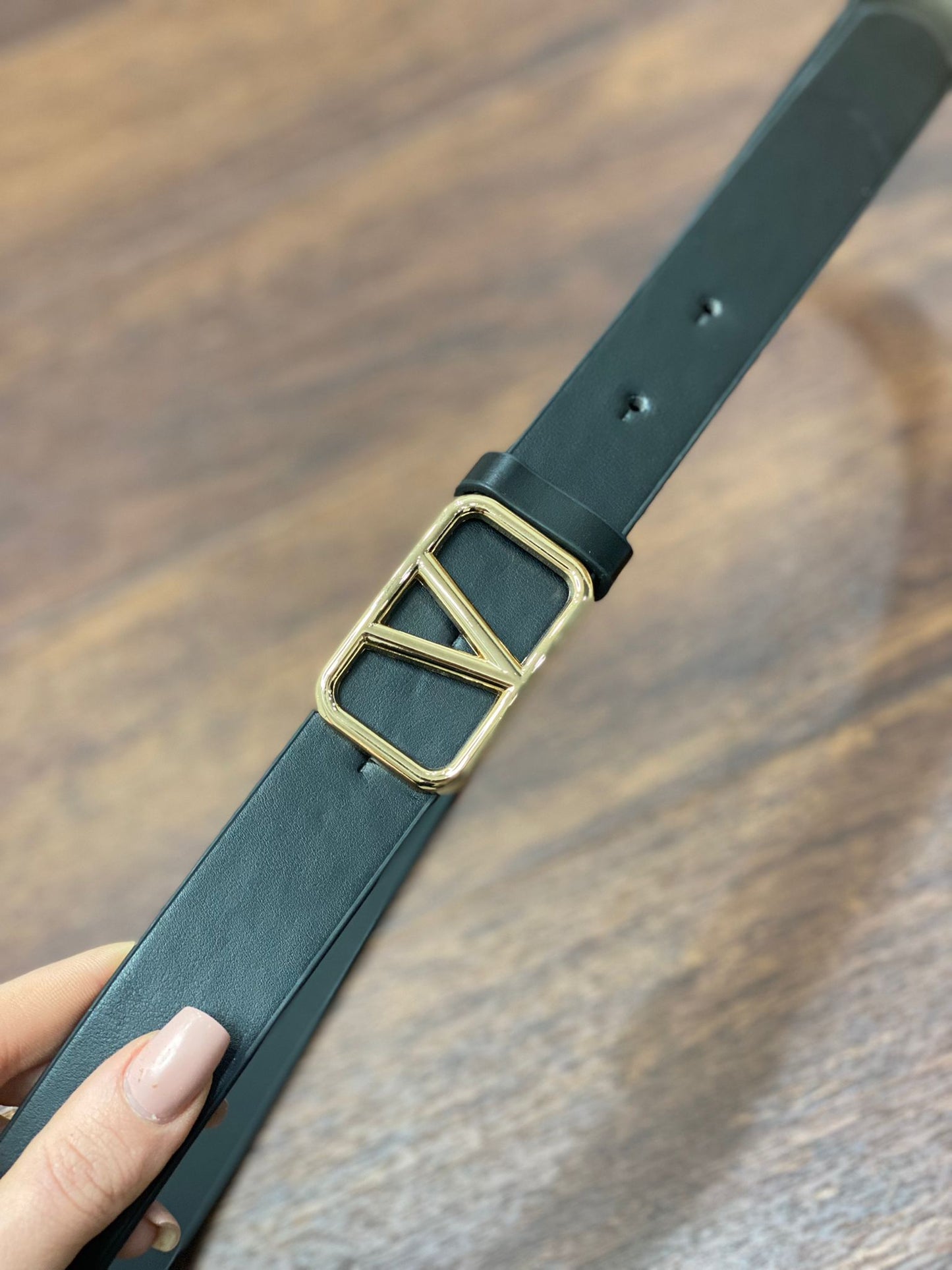 Zleta Black / Gold Gürtel