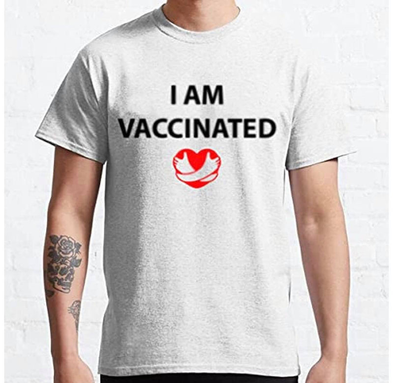 T-shirt vaccinated man
