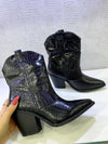 Black d7665 ankle boot