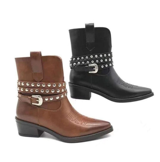 Botte Noir D7886 à la cheville