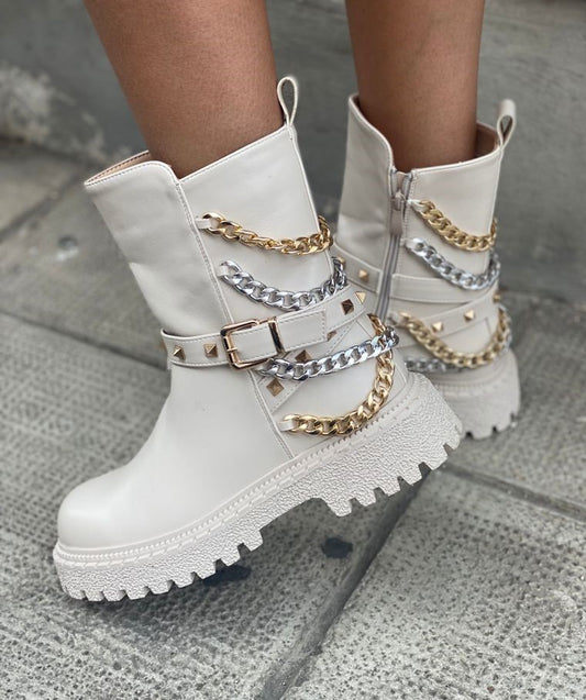 Stivaletto U12AX6919-1 Beige