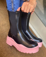 K2015 black / pink ankle boot