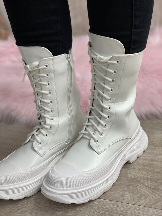 Botte de cheville blanche K71