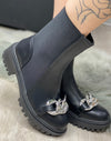 Black mp318-3 ankle boot