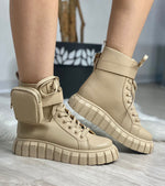 Beige B21 ankle boot
