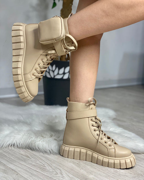 Beige B21 ankle boot