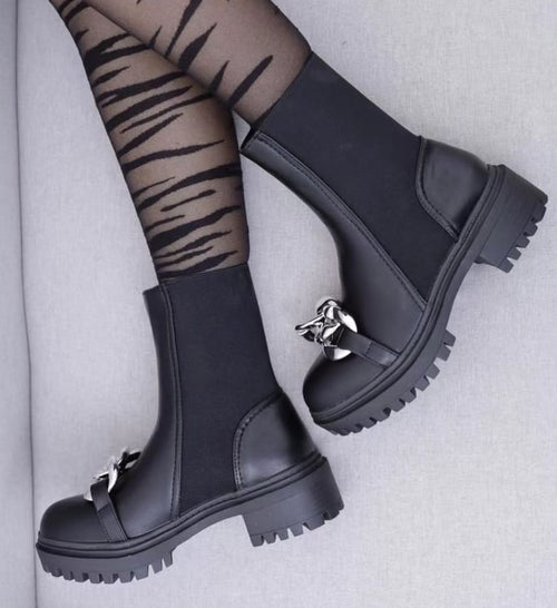 Black mp318-3 ankle boot