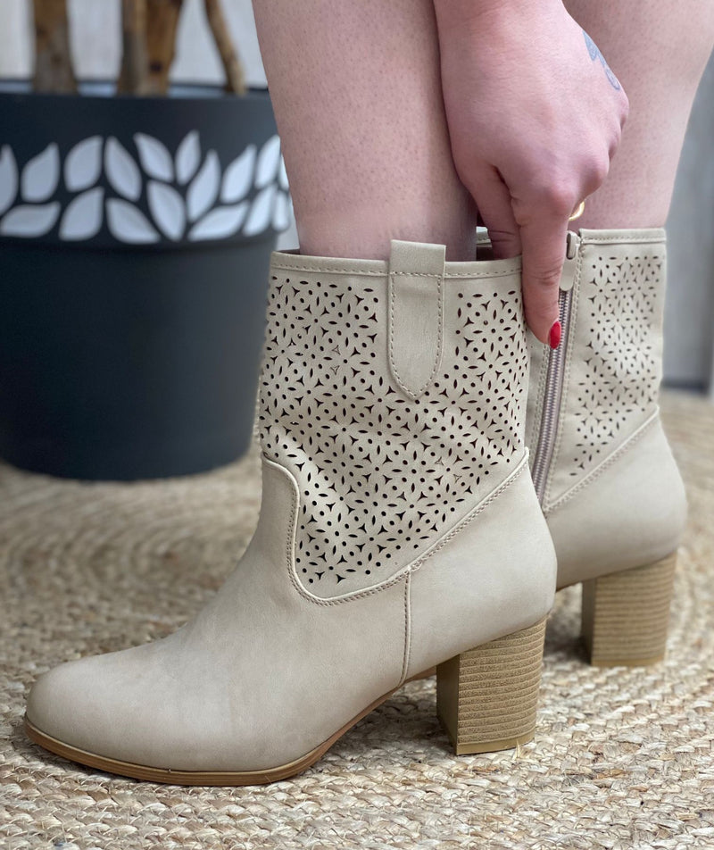Beige JH20-179 ankle boot
