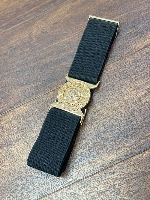 Black / gold jared belt