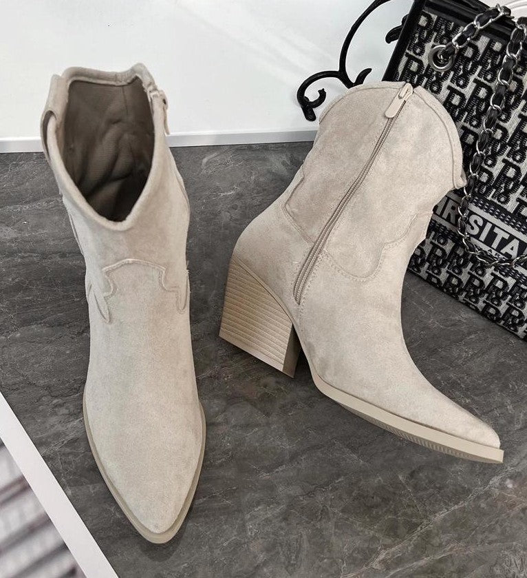 Beige JH21-36 ankle boot